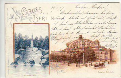 Berlin Kreuzberg Anhalter Bahnhof 1897