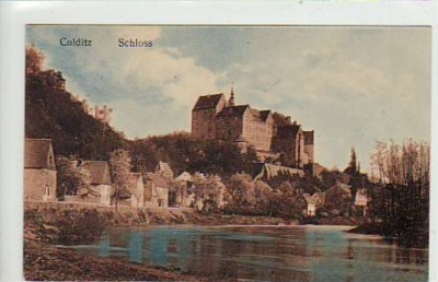 Colditz Schloß mit Mulde 1911
