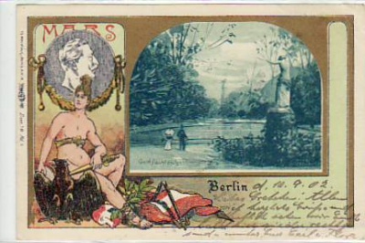 Berlin Tiergarten Goldfischteich Mars AK 1902