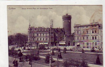 Cottbus , alte Ansichtskarten , Kaiser Wilhem-Platz 1911