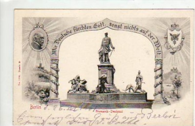 Berlin Tiergarten Bismarckdenkmal 1901