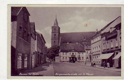 Bernau , alte Ansichtskarten , Bürgermeisterstrasse vor 1945
