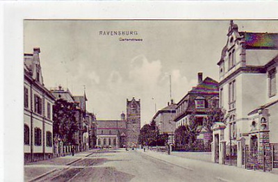 Ravensburg , alte Ansichtskarten ,Gartenstrasse 1911