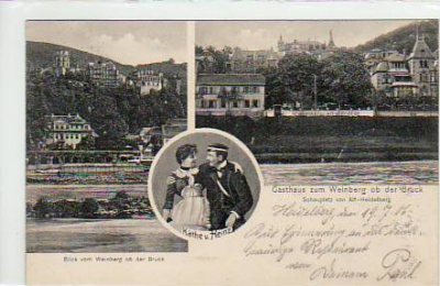 Alt-Heildelberg Gasthaus zum Weinberg ob der Bruck 1906
