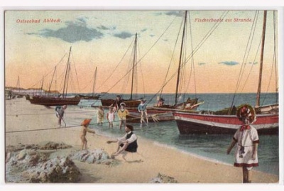 Ahlbeck Fischerboote am Strand