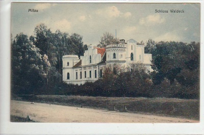 Mitau Lettland Feldpost 1917 Schloss Waldeck