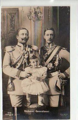 Adel Monarchie Kaiser Wilhelm der 2. und Kinder