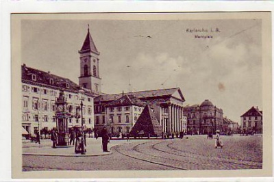 Karlsruhe Markt ca 1925