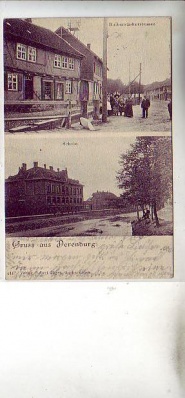 Derenburg Harz Halberstädter Strasse und Schule 1909