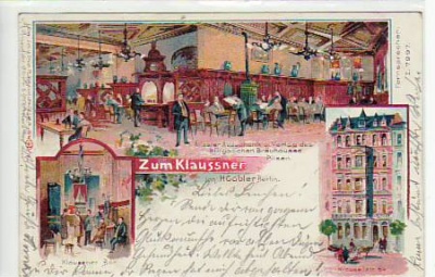 Berlin Mitte Zum Klaussner Bierschänke 1901