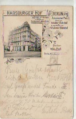 Berlin Kreuzberg Habsburger Hof 1899