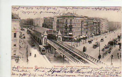 Berlin Kreuzberg Hochbahn Bahnhof Oranienstrasse 1903