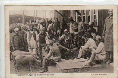 Zossen - Wünsdorf Gefangenenlager Mohammedaner,Halbmond 1915