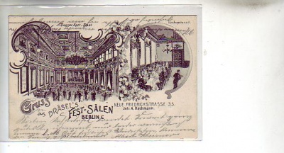 Berlin Mitte Dräsel´s Fest-Säle Friedrichstrasse 1904