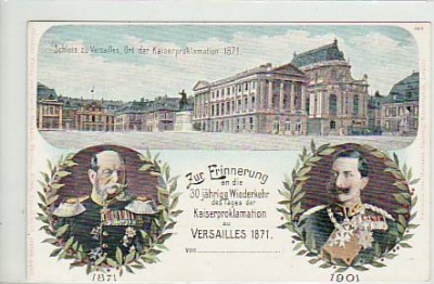 Adel,Monarchi Versailles Kaiserproklamation 1871 Privat-Ganzsach