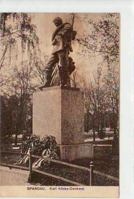 Berlin Spandau Karl-Klinke-Denkmal ca 1925