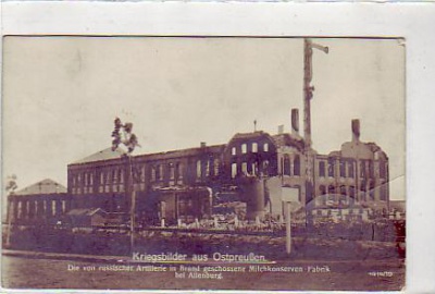Allenburg Ostpreussen Milchkonserven Fabrik 1914