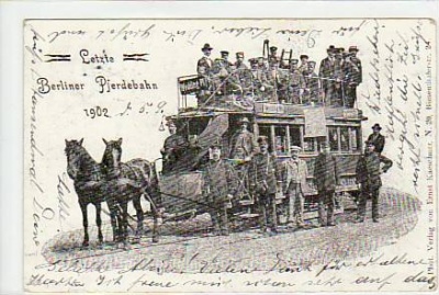 Berlin Wedding letzte Pferdebahn 1902