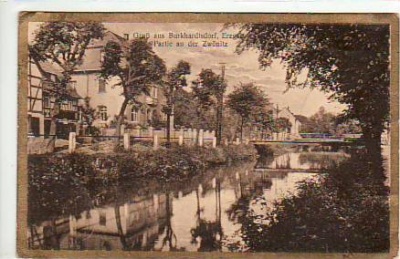 Burkhardtsdorf Erzgebirge Partie an der Zwönitz 1925