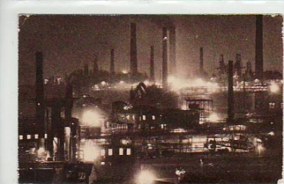 Völklingen Saar Eisenwerke bei Nacht ca 1935