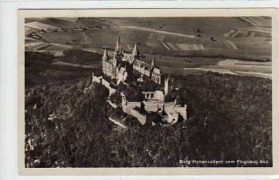Burg Hohenzollern bei Hechingen Luftbild 1928