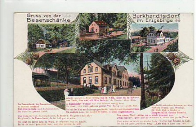 Burkhardtsdorf Erzgebirge Besenschänke ca 1915