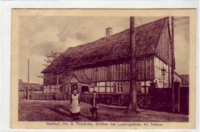 Gröben bei Ludwigsgfelde Gasthof Thiedicke ca 1915