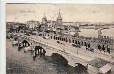 Berlin Treptow Oberbaumbrücke 1907