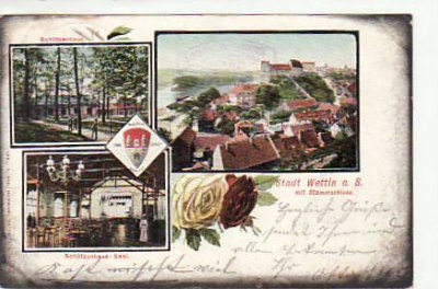 Wettin an der Saale mit Schützenhaus 1907