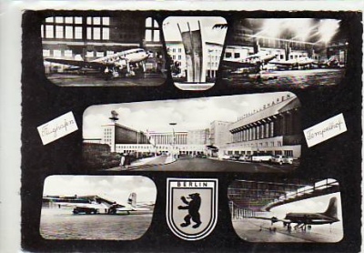 Berlin Tempelhof Flughafen Flugzeuge ca 1960