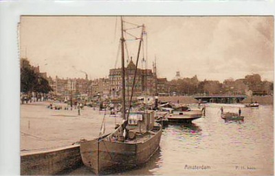 Amsterdam Niederlande altes Schiff 1910