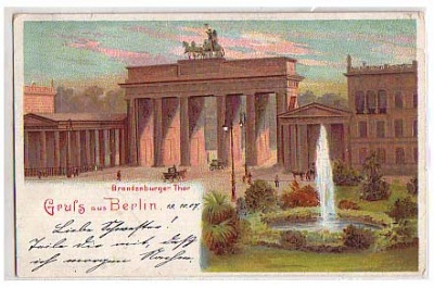 Berlin Mitte Litho Brandenburger Thor 1907