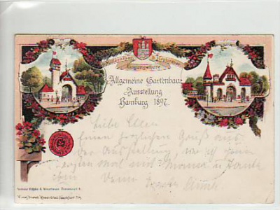 Privat-Ganzsache Hamburg Ausstellung Sonderstempel 1897