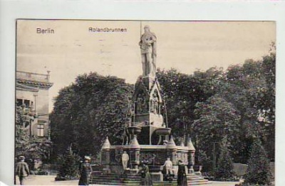 Berlin Tiergarten Rolandsbrunnen 1915