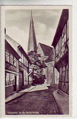 Salzwedel in der Altmark An der Marien-Kirche ca 1950