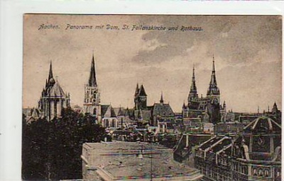 Aachen Panorama mit Dom ca 1910
