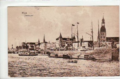 Riga Lettland Dünaquai,Schiffe 1917