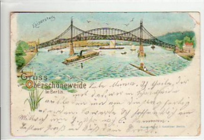Berlin Niederschöneweide Kaiserteg Litho 1900