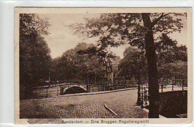 Amsterdam Niederlande Drie Bruggen Regulaiersgracht 1929