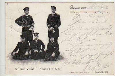 Abschied in Kiel Kolonien China 1898