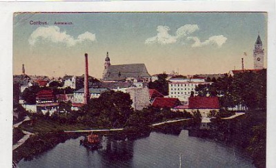 Cottbus , alte Ansichtskarten ,Amtsteich 1917