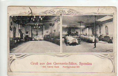 Berlin Spandau Germaina-Säle ca 1920