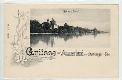 Ammerland Schloss Pocci am Starnberger See ca 1900