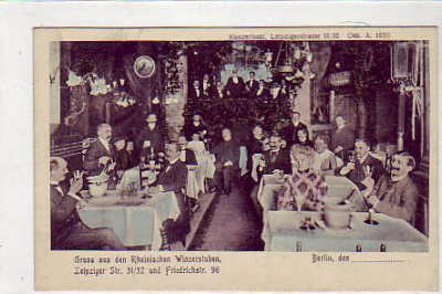 Berlin Mitte Restaurant Rheinische Winzerstube Leipzigerstr 1907