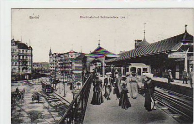 Berlin Kreuzberg Hochbahn Bahnhof Schlesisches Thor 1910