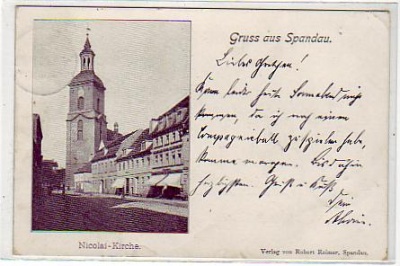 Berlin Spandau Nicolai-Kirche 1900