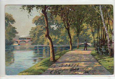 Berlin Tiergarten Künstlerkarte 1906