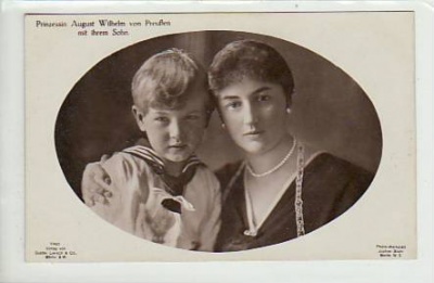 Adel Monarchie Prinzessin August Wilhelm von Preussen und Sohn