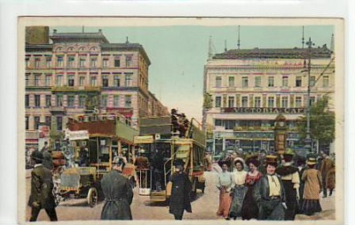 Berlin Mitte Unter den Linden alter Auto-Bus 1910