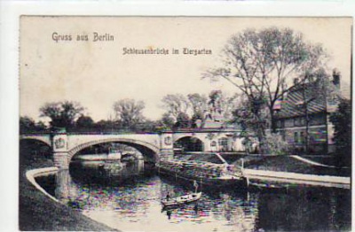 Berlin Tiergarten Schleusenbrücke 1907